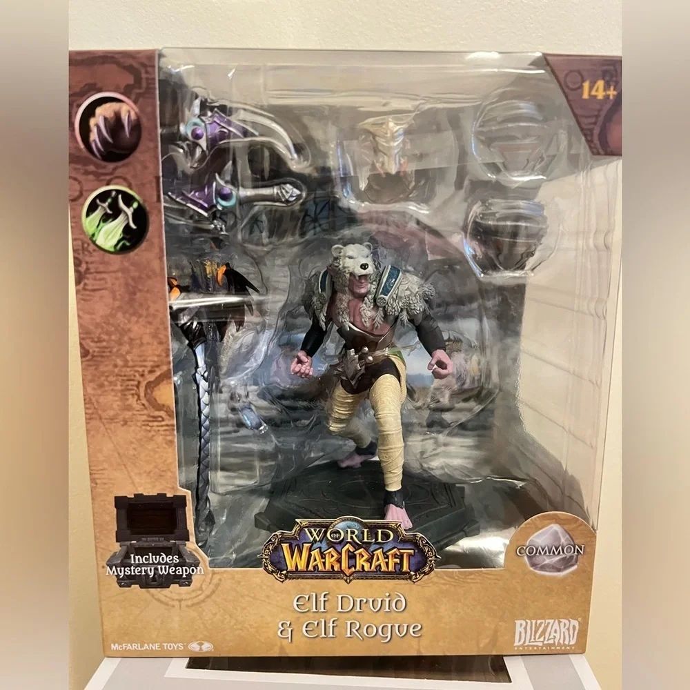 McFarlane Toys World of‎ Warcraft Night Elf:Druid Rogue Action Figure Rare Games
